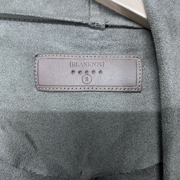 BLANCNYC Jacket Women Small Tan Brown Duster Drape Cardigan Faux Suede 2215 - Picture 4 of 10